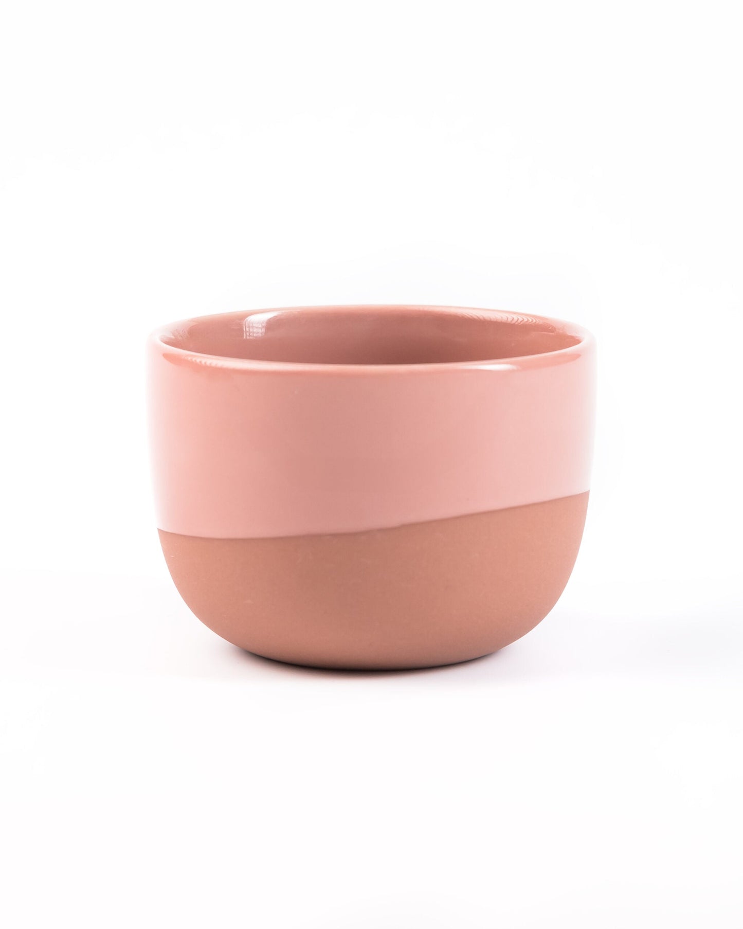 Terracotta Pink Cappuccino Cup by Barista-Essentials made of porcelain, on a white background