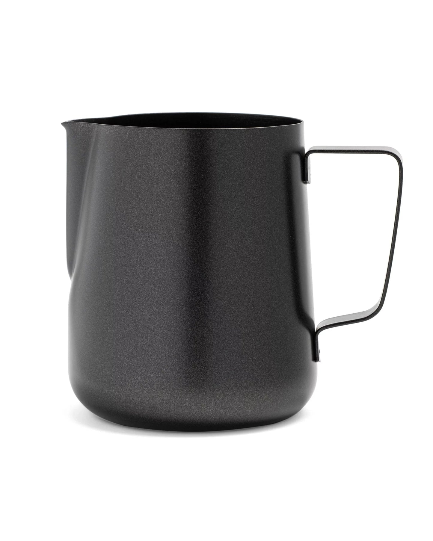 Milk frother for the home barista, made of stainless steel and available in black or silver