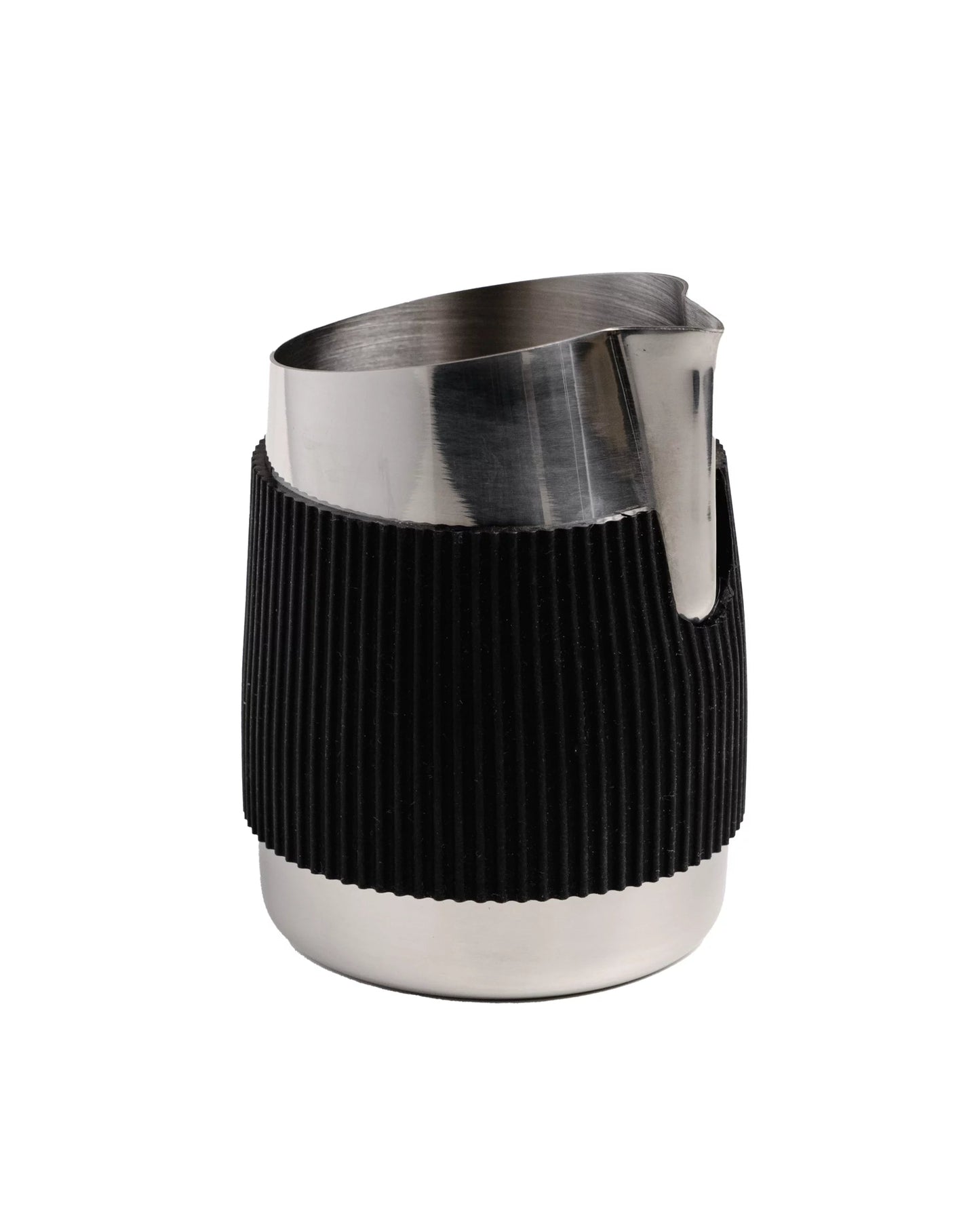 Milk jug without handle with stainless steel interior and exterior