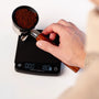 Coffee scale with automatic timer from Barista-Essentials with portafilter