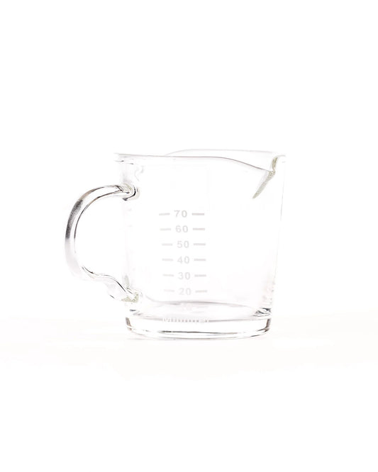 Espresso shot glass with volume markings