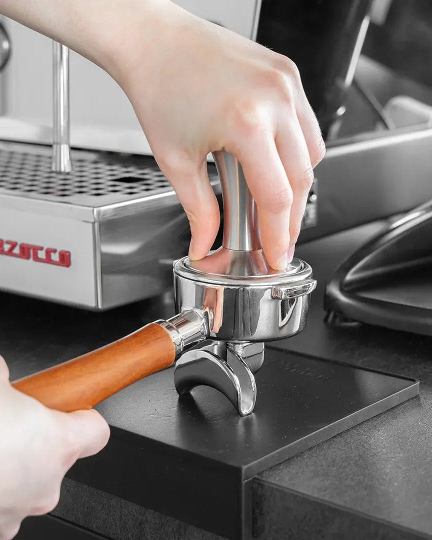 Stainless steel coffee tamper available in 51, 54 and 58 mm