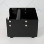Coffee knock box in matt black with removable knock bar
