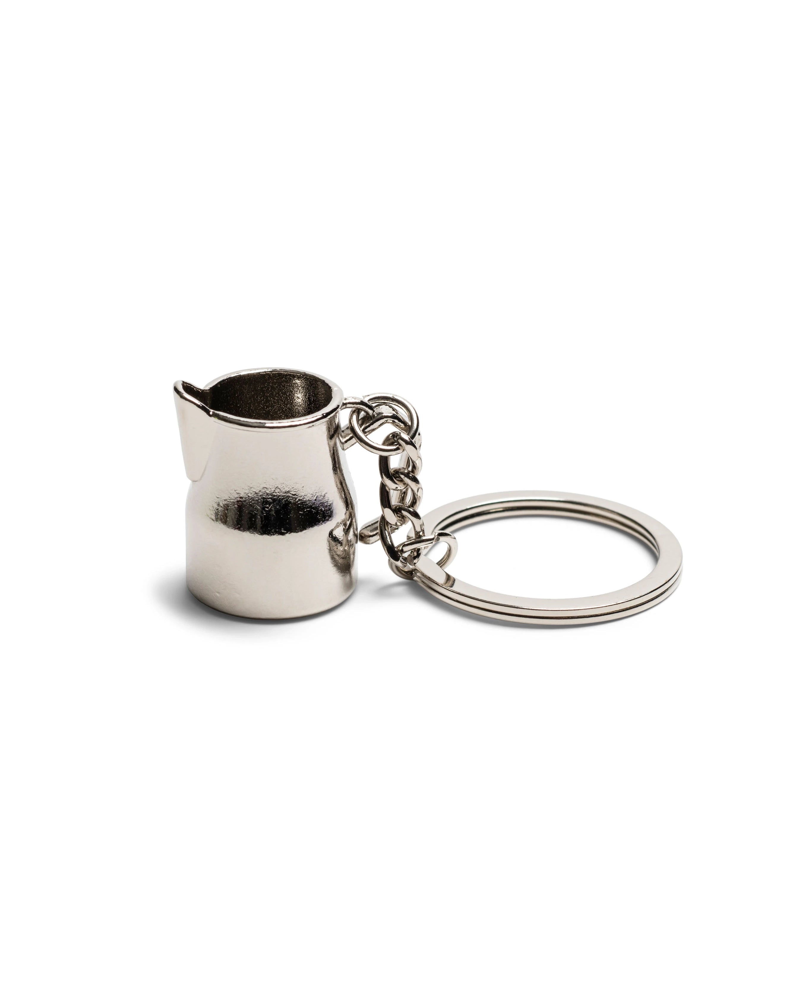 Keychain milk frothing jug